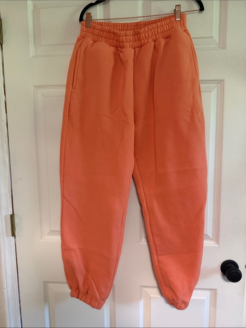 COMFRT Orange/Coral Elastic-Waist Jogger Sweatpants
